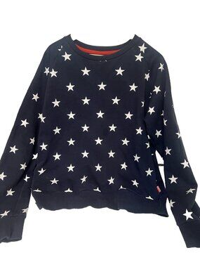 RSVLTS USA Stars Womens Large Navy Pullover Sweatshirt.    G